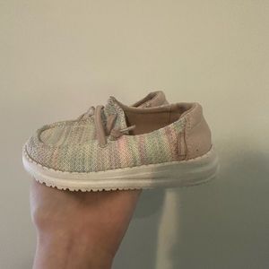 Light rainbow colored Hey Dudes